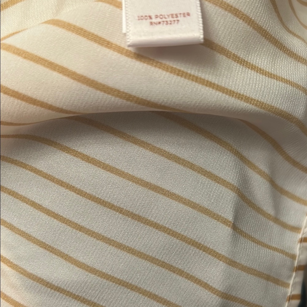 LAUREN CONRAD⭐️NWT Striped Golden Yellow & Cream Top w/Bell Sleeves🌻 - Picture 9 of 12